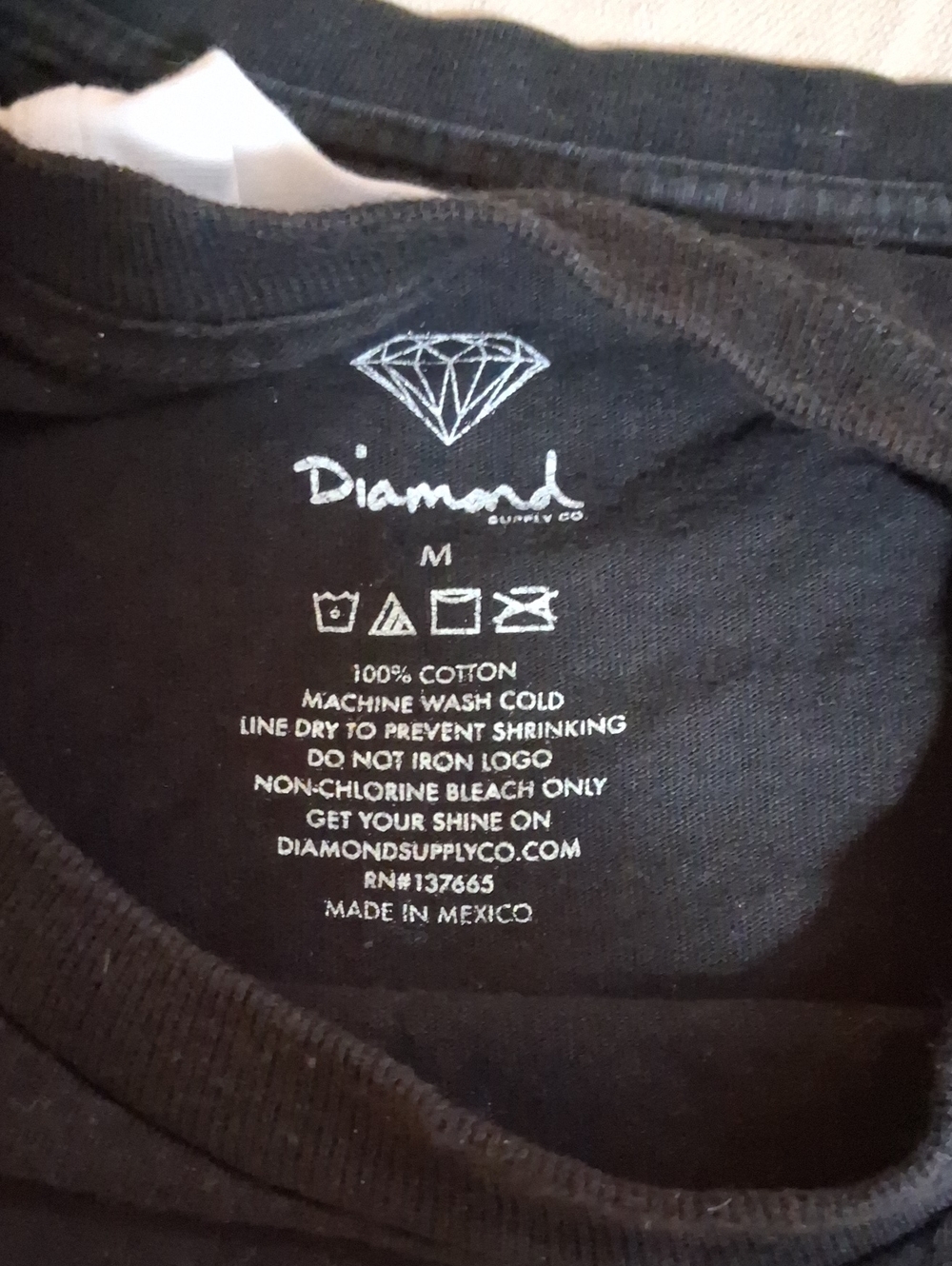 Diamond Supply Co. Black Short-Sleeve Cotton Tee with Diamond Logo